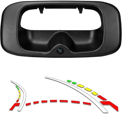 Tailgate Handle Reverse Backup Camera Replacement for Chevy Silverado and GMC Sierra Years 1999-2006, GreenYi AHD 720P Pickup Rear View Parking Camera with Trajectory Guideline in Saudi Arabia