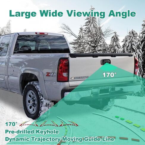 Tailgate Handle Reverse Backup Camera Replacement for Chevy Silverado and GMC Sierra Years 1999-2006, GreenYi AHD 720P Pickup Rear View Parking Camera with Trajectory Guideline in Saudi Arabia
