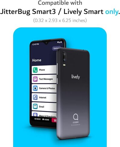 NZND متوافق مع حافظة هاتف Jitterbug Smart 3/ذكية مفعمة بالحيوية مع واقي شاشة من الزجاج المقوى (أقصى تغطية)، حافظة بمشبك حزام مع مسند مدمج، حافظة واقية شديدة التحمل (مموهة) in Kuwait