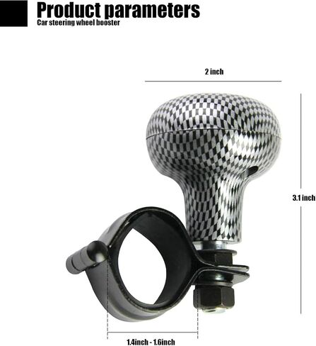 gunhunt Pack-1 Steering Wheel Knob Spinner, Car Steering Wheel Spinner Knob, Universal 360 Degrees Rotation Steering Wheel Knob, Adjustable Power Steering Ball (Black) in Saudi Arabia