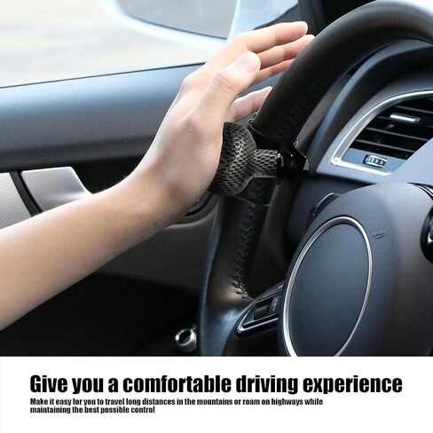 gunhunt Pack-1 Steering Wheel Knob Spinner, Car Steering Wheel Spinner Knob, Universal 360 Degrees Rotation Steering Wheel Knob, Adjustable Power Steering Ball (Black) in Saudi Arabia