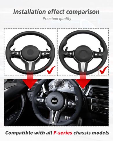 غطاء عجلة القيادة M-Sport من ألياف الكربون بديل لغطاء F30 F34 F10 F22 F06 F32 F33 F36 F22 F20 M2 F87 M3 F80 M4 F82 M5 M6 F12 F13 X5M F15 X6M F16 (لهيكل سلسلة F) in Kuwait