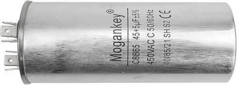 45-5 uF MFD CBB65 Capacitor Round Dural Motor Run Capacitor Withstand 450V AC Compatible with Air Compressor Pump Dryer Fridge Freezer Air Conditioner and Others in Kuwait
