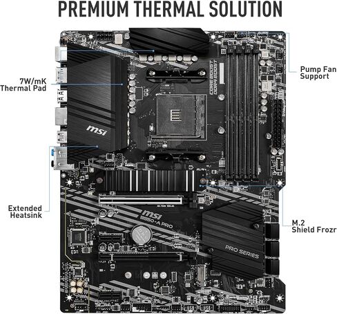 اللوحة الأم MSI B550-A PRO ProSeries Gaming PC - AM4، DDR4، PCIe 4.0، SATA 6 جيجابت/ثانية، M.2، USB 3.2 Gen 2، HDMI/DP، ATX، اللوحات الأم للكمبيوتر AMD (متجددة) in Saudi Arabia