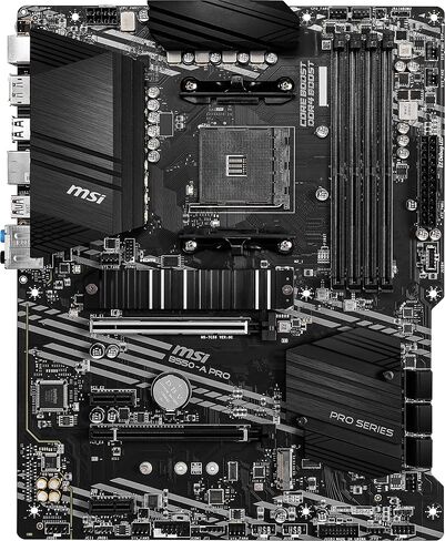 اللوحة الأم MSI B550-A PRO ProSeries Gaming PC - AM4، DDR4، PCIe 4.0، SATA 6 جيجابت/ثانية، M.2، USB 3.2 Gen 2، HDMI/DP، ATX، اللوحات الأم للكمبيوتر AMD (متجددة) in Saudi Arabia
