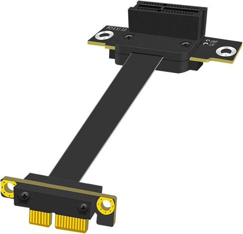 GLOTRENDS 100mm PCIe 3.0 X1 Riser Cable for M.2, WiFi, Firewire, USB, Sound Cards, etc in Saudi Arabia