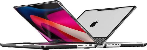 Protective Case for 2021 2022 2023 MacBook Pro 14 Inch A2779/A2442- Heavy Duty Hard Shell Cover for MacBook Pro 14" with M1 Pro/Max, M2 Pro/Max Chip with Touch ID- Black in Saudi Arabia