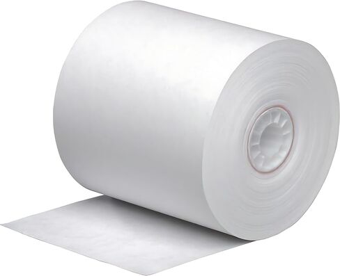 2 1/4 × 150 قدم 1 رقائق ورق السندات 2.25 بوصة × 150 بوصة إضافة آلة المطبخ إيصال الطابعة POS تسجيل النقدية متوافق مع حاسبات إبسون SNBC ستار (10 لفات، بوند - 2-1/4 بوصة × 150) in Kuwait