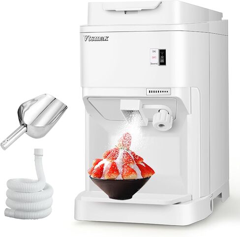110V Electric Ice Shaver, 350W Shaver Snow Cone Machine, Thickness Adjustable Ice Shaving Machine 440LBs/hr Rotate Speed& Strong Power for Parties Events Snack Bar, Home and Commerical Use in Saudi Arabia