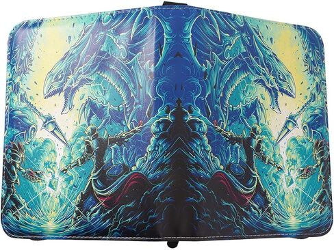 Leatherette 4 Pocket Trading Card Binder Album Holder Pages Folder Protector for Trading Cards TCG - Toploading 3 Ring Card Binder Album Master Duel Trade Cards 400 in Kuwait