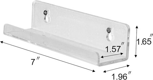 Sooyee 6 عبوات من حامل الفينيل الشفاف، رف تثبيت على الحائط لسجل الفينيل مقاس 7 بوصات EP فردي، أغطية ألبوم أكريليك لديكور الحائط في مكتب المنزل، عرض رف التسجيل، تخزين سجل LP in Kuwait