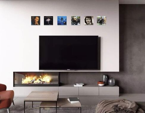 Sooyee 6 عبوات من حامل الفينيل الشفاف، رف تثبيت على الحائط لسجل الفينيل مقاس 7 بوصات EP فردي، أغطية ألبوم أكريليك لديكور الحائط في مكتب المنزل، عرض رف التسجيل، تخزين سجل LP in Kuwait