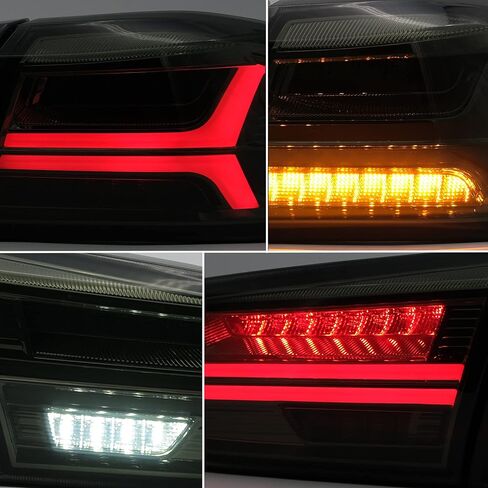 VLAND Tail lights Assembly Fit for Mitsubishi Lancer & EVO X 2008-2020(Not for Sportbacks/fortis/io), Rear Lamp with DRL, Back light w/Fog Lights & Sequential Turn Signal, Smoked in Saudi Arabia