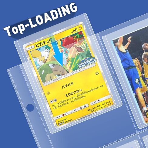 صفحات مجلد TopLoader، وأغلفة بطاقات التداول للتخزين العلوي، وصفحة إعادة تعبئة مجلد TopLoader بـ 4 جيوب لأدوات التحميل العلوي - 50 قطعة in Kuwait