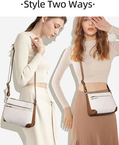 WESTBRONCO Crossbody Bags for Women, Medium Size Shoulder Handbags, Wallet Satchel Purse with Multi Zipper Pocket in Kuwait