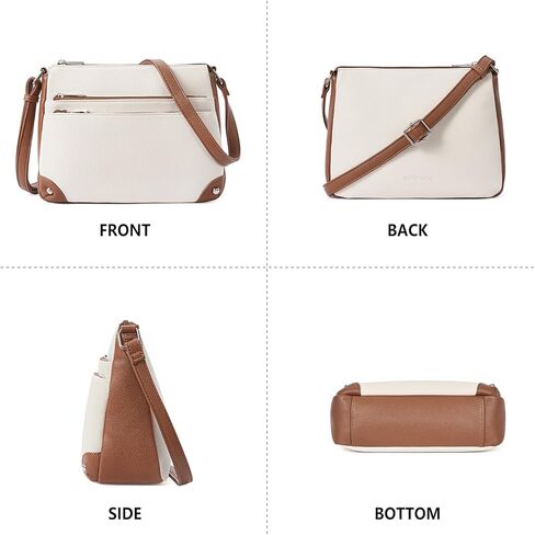 WESTBRONCO Crossbody Bags for Women, Medium Size Shoulder Handbags, Wallet Satchel Purse with Multi Zipper Pocket in Kuwait