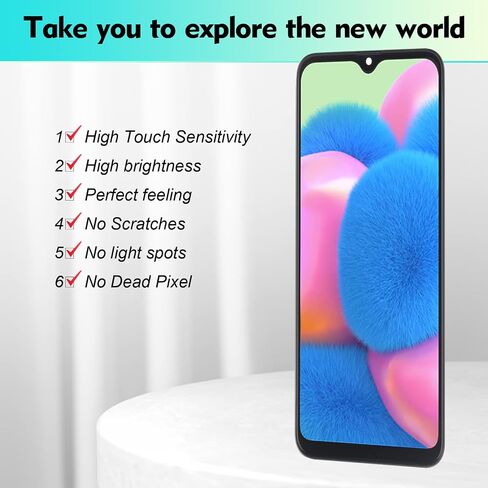 شاشة بديلة لشاشة LCD لهاتف Samsung Galaxy A30s لهاتف Samsung Galaxy A30s مجموعة محول رقمي لشاشة اللمس Incell (مع إطار) in Kuwait