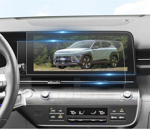 2 قطعة لـ 2024 Hyundai Kona واقي شاشة 2024+ Hyundai Kona (SE/EL/ N Line/Limited) 12.3 بوصة واقي شاشة راديو 2024 Kona PET Nano Foils HD مضاد للوهج والخدش ملحقات Hyundai Kona 2024 (2pcs-B) in Kuwait