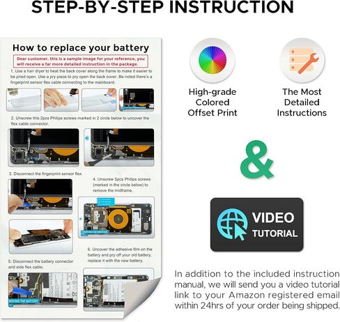 Only for Pixel 2 Battery Replacement, with Video Tutorial, G011A-B Battery for Google Pixel 2 with Installation Instruction & Repair Toolkit in Saudi Arabia