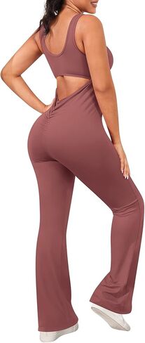 جمبسوت LILBETTER للنساء، جمبسوت بدون خياطة لليوجا قطعة واحدة، قطع علوية بدون أكمام، جمبسوت للتمرين in Kuwait