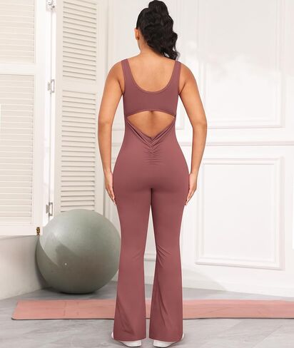 جمبسوت LILBETTER للنساء، جمبسوت بدون خياطة لليوجا قطعة واحدة، قطع علوية بدون أكمام، جمبسوت للتمرين in Kuwait