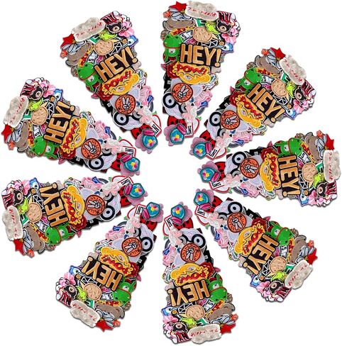 75pcs Assorted Styles Embroidered Patches, Bright Vivid Colors, Sew On/Iron On Patch Applique for Clothes, Dress, Hat, Jeans, DIY Accessories, Mixed in Saudi Arabia
