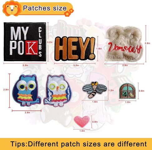 75pcs Assorted Styles Embroidered Patches, Bright Vivid Colors, Sew On/Iron On Patch Applique for Clothes, Dress, Hat, Jeans, DIY Accessories, Mixed in Saudi Arabia