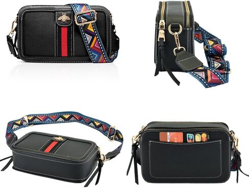محفظة Beatfull Designer Bee Crossbody للنساء من جلد البولي يوريثان حقيبة كتف كاميرا Clucth in Kuwait