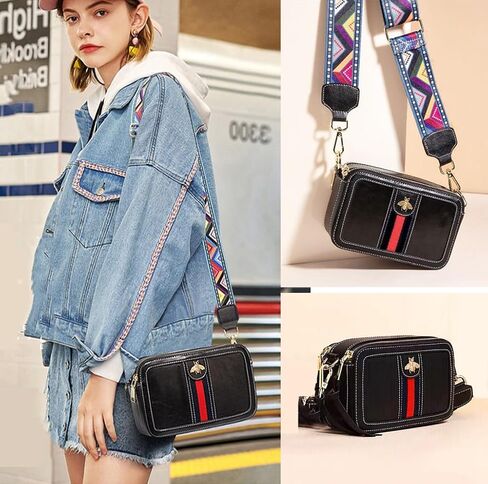 محفظة Beatfull Designer Bee Crossbody للنساء من جلد البولي يوريثان حقيبة كتف كاميرا Clucth in Kuwait
