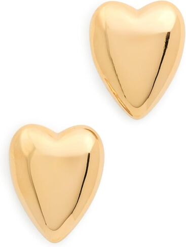 By Adina Eden Women's Solid Puffy Heart Stud Earrings in Kuwait