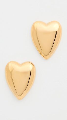 By Adina Eden Women's Solid Puffy Heart Stud Earrings in Kuwait