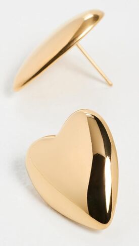 By Adina Eden Women's Solid Puffy Heart Stud Earrings in Kuwait