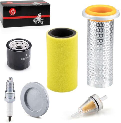Air Filter & Guide Cage Cap Oil Filter & Spark Plug Kit For Yamaha Rhino 450 660 YXR450 YXR660 2004 2005 2006 2007 2008 2009 in Saudi Arabia