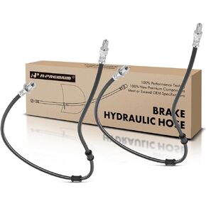 A-Premium Front Driver and Passenger Brake Hydraulic Hose Compatible with Select International Harvester Models - 3400, 3600, 3700, 3800, 4600, 4800, 4900, 7100, 1452SC, 1652SC, 3000FE (Pack of 2)