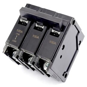 Q3100 100Amp 3 Pole Circuit Breaker Compatible with Siemens PL and ES Series Load Centers, Plug-in Mount Standard Thermal Magnetic Protection, 10KA 120/240V(3P 100A)