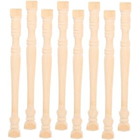 ERINGOGO 8pcs Roman Pillars Mini Wooden Pillar Wood Pillar for Mini House Architectural Sculpture Dollhouse Furniture Decoration Mini Greek Columns Micro Scene Roman Column Greece