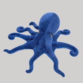 Tiny Heart Realistic Octopus Plush Toy, 18 Inch blue Octopus Stuffed Reptile Doll Soft and Cute Octopus Model for Kids Birthday Gift Home Decor Throw Pillow