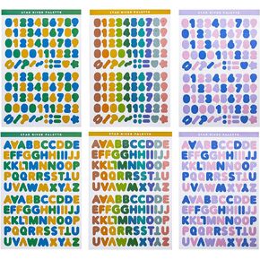 Letter Stickers Large Self Adhesive Numbers Sticker Alphabet Stickers Vinyl Letter Stickers Letters Stickers Mailbox Numbers Labels for Cups DIY Crafts Mailbox Business(6 Sheets 0.5 Inch)