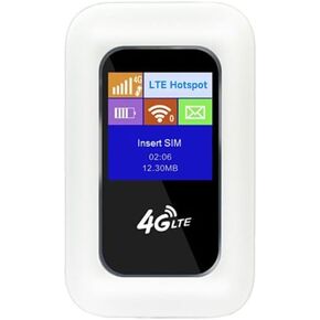 R801 مودم واي فاي محمول، شاشة LCD ملونة، بطارية مدمجة، راوتر بطاقة SIM 4G LTE، 10 مستخدمي واي فاي، نقطة اتصال محمولة عالية السرعة للسفر، جهاز توجيه صغير مفتوح 4G mifi (R801)