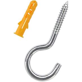 10 Pcs 2 inch Stainless Steel Screw Eye, Eye Bolts Eye Shape Screw Hooks, Lag Thread Eyebolt Ring Self-Tapping Hanging Hooks，Drywall Ceiling Hooks for Hanging
