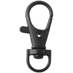 20pcs Lobster Claw Swivel Clasps Lobster Snap Clasp Hook for Key Ring DIY Craft Jewelry Making (Black)