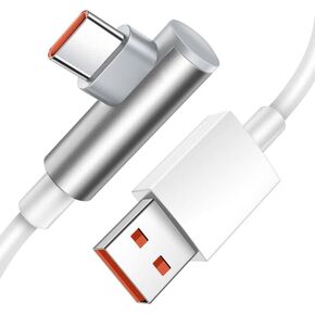 Jelanry 90° Elbow Design USB C Cable USB Type C Cable 5.9FT, 120W 90W HyperCharge Turbo Charging, 6A Fast Charging for Xiaomi Pad 5 14 12 Pro 12X 11T Pro Lite 5G NE, Redmi 10 Note 11 Pro Note 11 11s