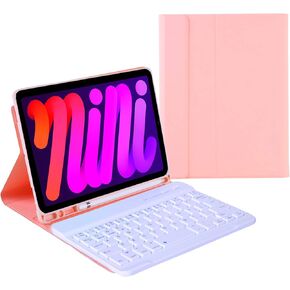 iPad Keyboard Case for iPad Mini 6 (8.3 inch) (2021 Release, 6th Generation) with Detachable Keyboard and Pen Holder, Slim Smart Auto Sleep/Wake Cover Case (Deep Green)