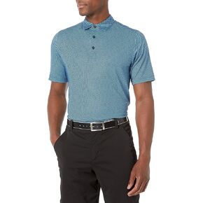 Cutter & Buck Men's Drytec UPF 50 Lightweight Pike Mini Pennant Print Polo Shirt
