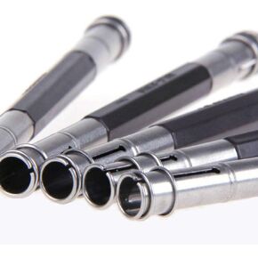 Akak Store 5 Pieces Per Set Adjustable Handy Dual Head Pencil Extender Holder Pencil Lengthener Length Extender Holder for School,Office,Sketch,Art,Writing