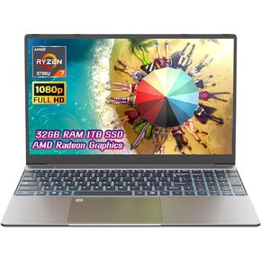 كمبيوتر محمول A15 Plus شاشة 15.6 بوصة FHD IPS AMD Ryzen 7 5700U (8C/16T، حتى 4.3 جيجا هرتز، Beat i7 11390H) 32 جيجا DDR4 1 تيرابايت PCIE SSD Windows 11 بصمة الإصبع تفتح لوحة المفاتيح بإضاءة خلفية 57 وات في الساعة كمبيوتر محمول in Kuwait
