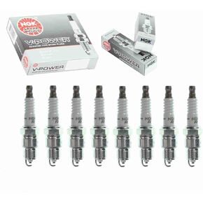 8 pc NGK V-Power Spark Plugs compatible with Ford F-150 5.0L V8 1989-1996