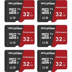 بطاقة ذاكرة Micro SD سعة 32 جيجابايت مكونة من 6 حزم، بطاقة ذاكرة Micro SDXC UHS-I - 95 ميجابايت/ثانية، 633X، U1، C10، فيديو عالي الدقة V10، A1، FAT32، بطاقة فلاش TF عالية السرعة P500 للكمبيوتر مع محول/هاتف/كمبيوتر لوحي/كمبيوتر شخصي in Kuwait