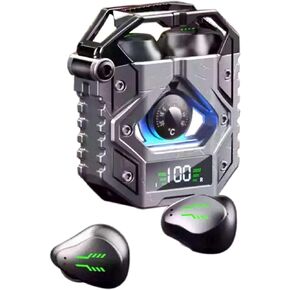 H09 Bluetooth 5.3 Wireless Earbuds with Longest Battery Life, Environmental Noise Canceling, IPX7 Waterproof, HiFi Stereo Sound, Low Latency for Games, for iPhone and Android (Black)