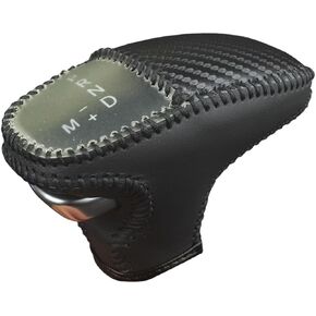 Leather Gear Shift Knob Cover for Dodge 2015-2023 Charger Challenger,2016-2023 Durango (Black line)